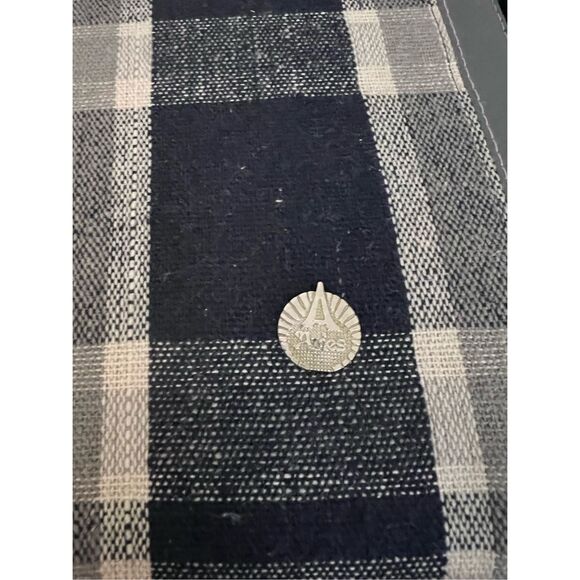 Vintage Aries Travel Backgammon Blue and Grey Plaid - Picture 4 of 9